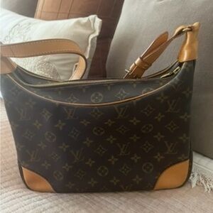Louis Vuitton Monogram Shoulder Bag in Brown and Tan